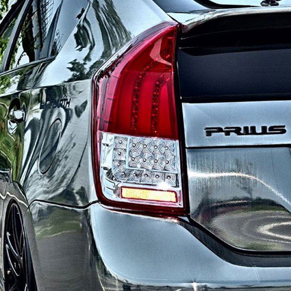 Buy TOYOTA PRIUS XW30 2009 2014 Red Clear Lens LED Light Bar Tail Lamp